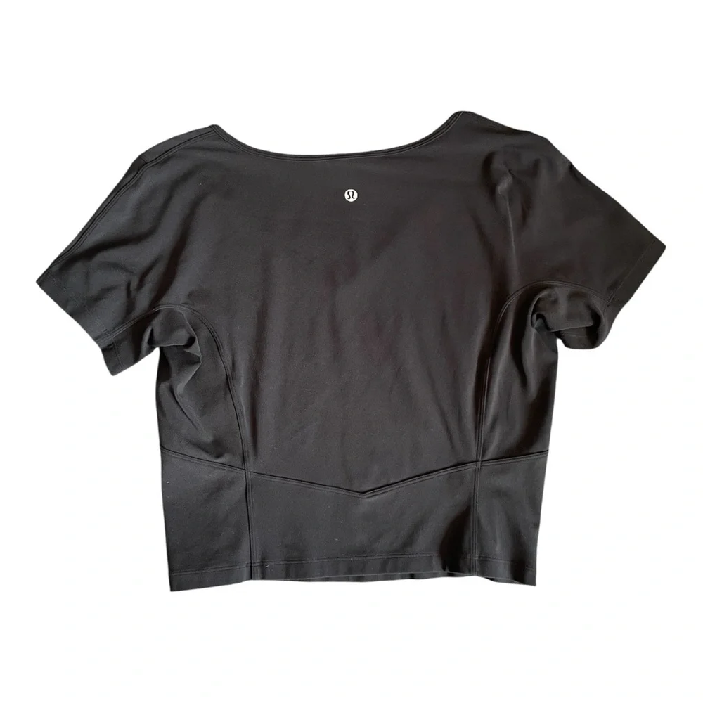 lululemon athletica Black V‑Neck Crop Top